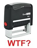 WTF? Red Stock Self-Inking Rubber Stamp - ExcelMark Model 9011