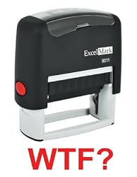 WTF? Red Stock Self-Inking Rubber Stamp - Model 9011