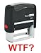 WTF? Red Stock Self-Inking Rubber Stamp - Model 9011
