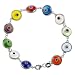 Sterling Silver Multicolor Eye Bracelet