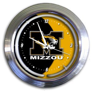 Missouri Tigers Varsity Neon Clock