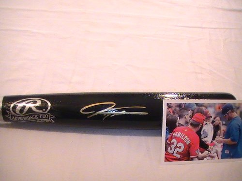 JOSH HAMILTON SIGNED AUTOGRAPHED RAWLINGS BAT TEXAS RANGERS COA + HOLOGRAM