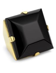 Charmed Circle Black Onyx Square Cocktail Ring