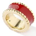 14K Gold Bold Ferrari Red Enamel Artform Ring
