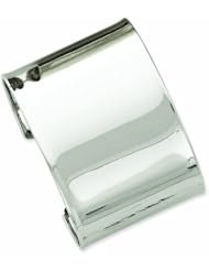 14K White Gold 47mm Polished Bangle