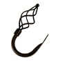 BCL Drapery Hardware 58TWHB Wire Twist Holdback, Set of 2, Black