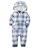 カーターズ Carter's フード付き フリース カバーオール & ベビー・デポ モスリン ウォッシュクロス Hooded Fleece Jumpsuit NB (50-55cm) [並行輸入品]