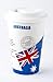 Map of Australia Reusable Ceramic Coffee / Travel Mug with White Silicone Lid (CCM-01 US)