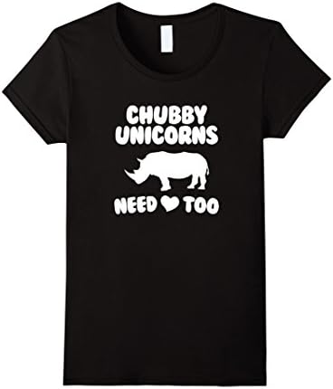 Women's Chubby Unicorns Need Love Too Shirt XL Black
