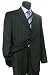 Men's Simple Black & White Pinstripe Business Real Italian Soft Super 150's Wool Suit