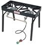 Bayou Classic DB325 Double Burner Outdoor Patio Stove with slide-on Extension Legs