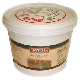 Romano Grated Cheese with Whey, 5lbs by Castella