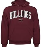 Mississippi State Bulldogs Maroon Acid Washed Mascot Hooded Sweatshirt
