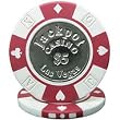 Set of 20 12.2 Gram Clay Coin Inlay Jackpot Casino Chips