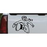 6in X 4.7in Black -- Snowboard Rider Sports Car Window Wall Laptop Decal Sticker by Rad Dezigns