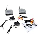 Image&reg; 4 Channel Wireless Audio Video AV Transmitter Receiver with IR Remote Extension Wire (Black)