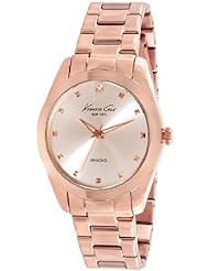 Kenneth Cole New York Womens KC4950 Rock Out Rose Gold Dial Diamond Dial Bracelet Watch