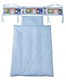 roba 1492 E38 - Kinderbettgarnitur - bestehend aus Bettw&auml;sche f&uuml;r Kissen 40 x 60 cm, Decken 100 x 135 cm, Nestchen und Himmel
