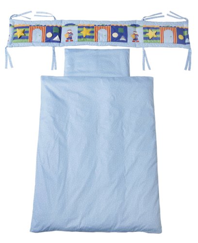 roba 1492 E38 - Kinderbettgarnitur - bestehend aus Bettw&auml;sche f&uuml;r Kissen 40 x 60 cm, Decken 100 x 135 cm, Nestchen und Himmel