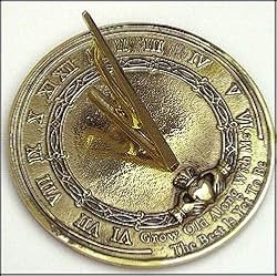 Rome RM2308 Brass Sundial "Grow Old With Me"