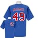 Men`s Chicago Cubs #49 Carlos Marmol Blue Name and Number Tshirt