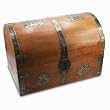 12"x8" Wood Domed Treasure Chest Box