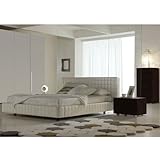 Alix Platform Leather Bed Bedroom Set (Queen) by Rossetto