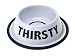 Pet drinking bowl Thirsty white