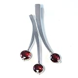 Garnet & Silver Crystal Pendant