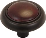 Hickory Hardware P715-BCH 1-1/4-Inch Gladstone Knob, Black With Cherry