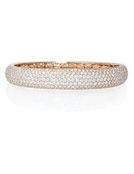 Diamond 18k Rose Gold Bangle Bracelet