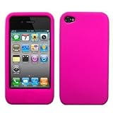 Hot Pink Silicone Case / Skin / Cover for Apple iPhone 4 / 4G