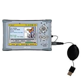 Click here to buy Retractable USB Cable for the Archos AV410 with Power Hot Sync and Charge capabilities -... by Gomadic for the Archos AV410.