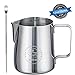 Stainless Steel Milk Frothing Pitcher 12oz/ 350ml Steaming Pitchers with Decorating Art Pen, Milk Coffee Cappuccino Latte Art Barista Steam Pitchers Milk Jug Cup for Espresso Machines Latte Art