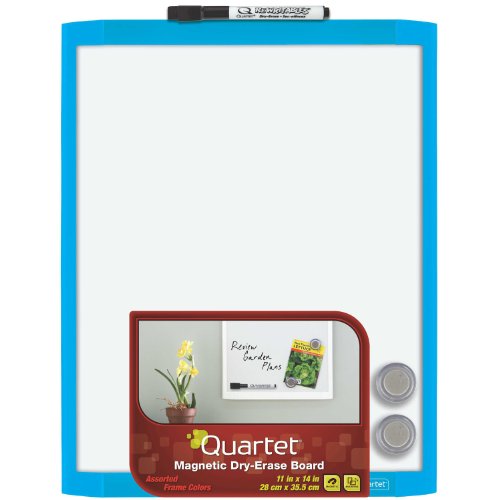 Quartet Magnetic Dry-Erase Board, 11 x 14 Inches, Blue Frame (MHOW1114-BU)