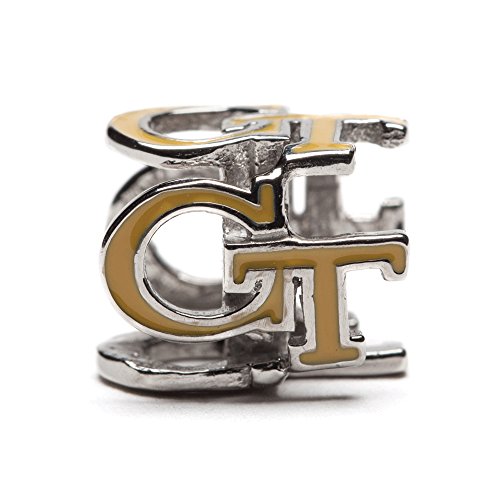 Georgia Tech Yellow GT Bead Charm Jewelry For Bracelet or Necklace