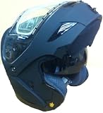 Medium 2012 Gmax Special Edition GM54S FLAT Matte Black Modular Snowmobile Helmet with Electric Shield