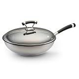 Circulon Contempo Stainless Steel Nonstick Covered Deep Skillet, 12-1/2-Inch