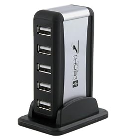 High Speed 7 Port USB 2.0 HUB+UK AC Power Adapter Cable
