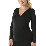 Liz Lange for Target Long-Sleeve Wrap Top - Ebony