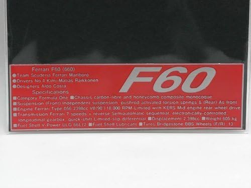 [Acu ? Stion / Akusuteon] 1/20 F60 data plate No.4 (Kimi Raikkonen specification)