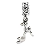 .925 Sterling Silver High Heel Shoe Dangle Bead