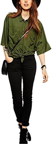 Moon Soul Casual BF Style Cool Half Sleeve Blouse L