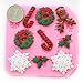 Longzang No.535 Christmas Fondant Silicone Sugar Craft Mold, Mini, Pink
