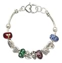Faith Hope Love Theme and Colored Bead Fashion Bracelet