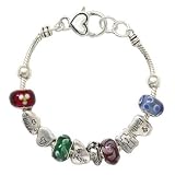 Faith Hope Love Theme and Colored Bead Fashion Bracelet