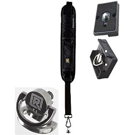 Black Rapid RS-4 Camera Strap, FastenR-T1 with 2 Quick Release Plates for the Manfrotto RC2 Rapid Connect Adapter.