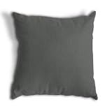 Set of 4 Decorative 18×18 Outdoor Weather Resistant Throw Pillows in Sunbrella Canvas Charcoal (54048-0000)