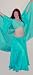 Turquoise Silk Rectangular Veil