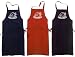 Koch oder Grillsch�rze Farbe navy mit aufgesetzter Tasche und Motiv Huhn / Grillen Sch�rze